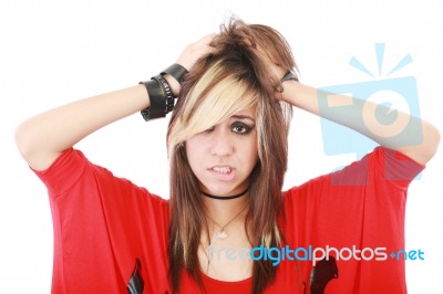 Young Punk Girl Stock Photo
