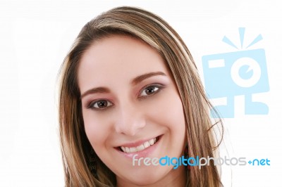 Young Smiling Woman Stock Photo