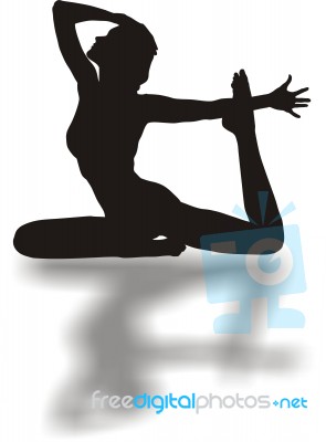 Young Woman Practicing Yoga Stock Image