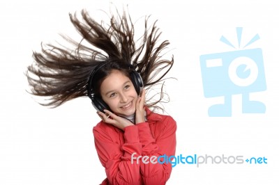 Youngster With Headphone Stock Photo