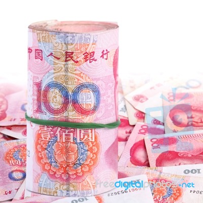 Yuan Notes, Chinese Currency Stock Photo