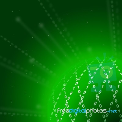 Zero One Background Shows 0101 Internet And Network Stock Image