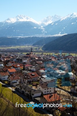 Zirl, Market Town In The District Of Innsbruck Land, Austria Stock Photo