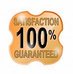 100% Satisfaction Guaranteed In Shield Stock Photo