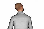 3d Rendering Of Back Side Of Businessman Stock Photo