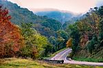 A Rural Road In Virginia Stock Photo