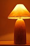 A Wooden Lamp Stock Photo