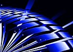 Abstract Line Bright Blue With Dark Background Stock Photo