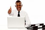 African Male Showing Thumbs Up Stock Photo