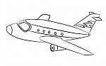 Air Plane - Line Drawn Stock Photo