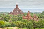 Ancient Pagodas In Bagan Mandalay, Myanmar Stock Photo