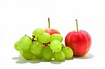 Apples And Grapes Stock Photo