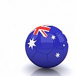Australia Soccer Ball Isolated White Background Stock Photo