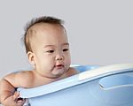 Baby Bath Time Stock Photo