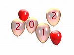 Balloons With 2012 Stock Photo