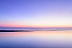 Beach  Sunset Sky And Tropical Sea At Dusk Stock Photo