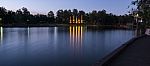 Beautiful Lake In Springfield Lakes At Dusk Stock Photo