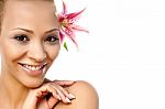 Beauty Clean Face Of Young Latin Woman Stock Photo