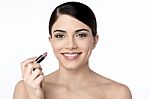 Beauty Woman With Lipstick Stock Photo