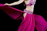 Belly Dancer In Motion, Cropped Image Stock Photo