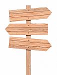 Blank Wooden Direction Sign Stock Photo