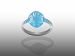 Blue Diamond Ring Stock Photo