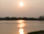 Blurred Sunset Lake  Abstract Background Stock Photo