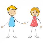 Boy And Girl Holding Hands