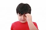 Boy With Headache Stock Photo