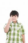 Boy With Thumbs Up Stock Photo
