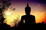 Buddha Silhouette Stock Photo