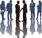 Business People Silhouettes Stock Photo