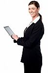 Business Woman Using Tablet Pc Stock Photo