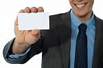 Businessman Showing Visiting Card Stock Photo