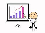 Businessman With Graph Stock Photo