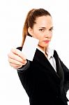 Businesswoman With Card