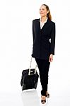 Businesswoman With Travel Bag