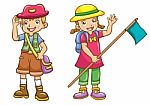 Cartoon Boy/girl Scout