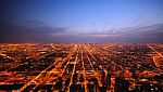 Chicago At Sunset Stock Photo