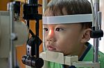 Child's Eye Examination Stock Photo