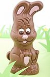 Chocolate Easter Bunny Stock Photo