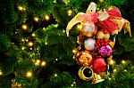 Christmas Tree With Decoration Stock Photo