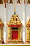 Church Window Carved Thai Motifs Beautifully Stock Photo