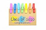 Class Of 2020 Year Graduation Congratulations stock photo