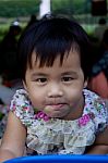 Close Up Face Of Asian Adorable Children Stock Photo