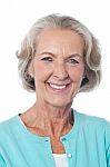 Close Up Of Mature Woman Smiling Stock Photo
