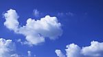 Cloudy Bright Natural Summer Sky Stock Photo