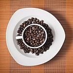 Coffee Bean Cup Stock Photo