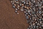 Coffee Beans And Grind Stock Photo
