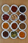 Collection Of Spices Stock Photo